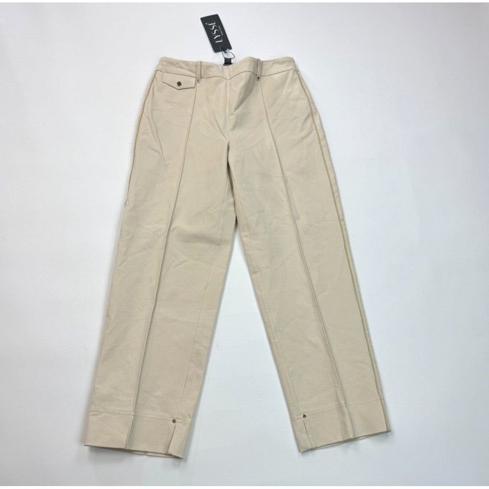 Lysse 2997 Crop Straight Leg Pants Women S NWT Tummy‎ Control Stretch Beige RARE